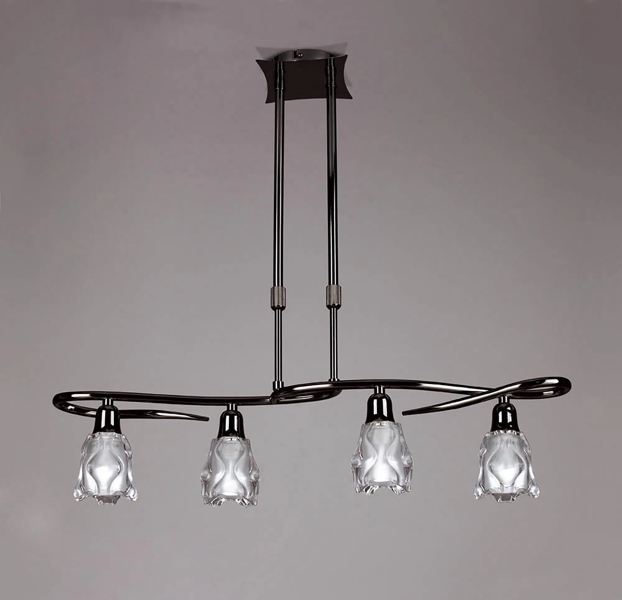 Amel Black Chrome Ceiling Lights Mantra Linear Fittings Amel Black Chrome Ceiling Lights Mantra Linear Fittings